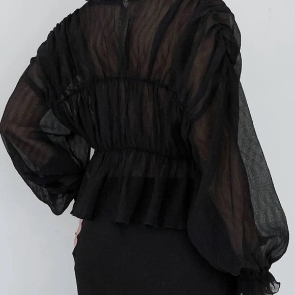 Chiffon Ruffle Detail Blouse - Picture 3 of 7